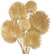 6 Pcs Artificial Gold Palm Leaves – PU Foam Faux Tropical Palm Fronds for DIY Wedding Bouquets, Centerpieces, Arrangements, Party & Home Décor